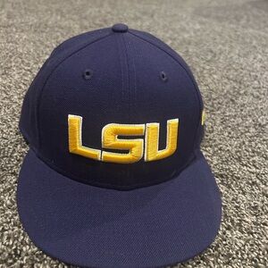 Size 7 1/2 Fanatics Purple and Gold LSU Hat